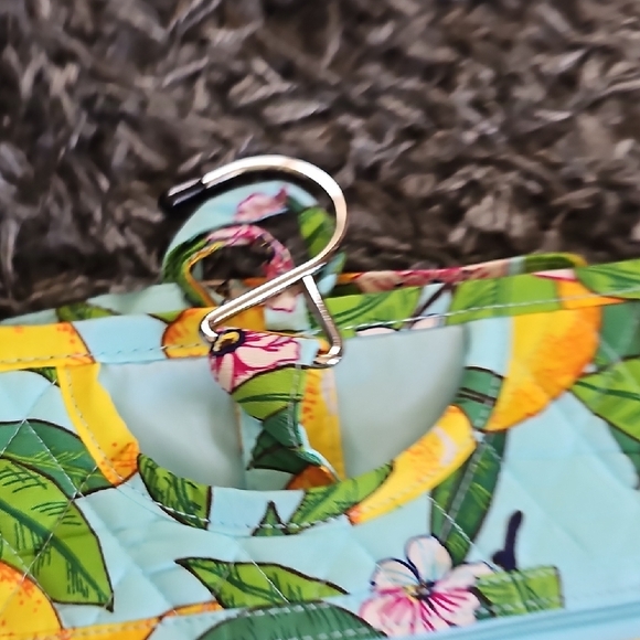 Vera Bradley Yellow and Green Cosmetic Bag with Lemon Print - Picture 5 of 8